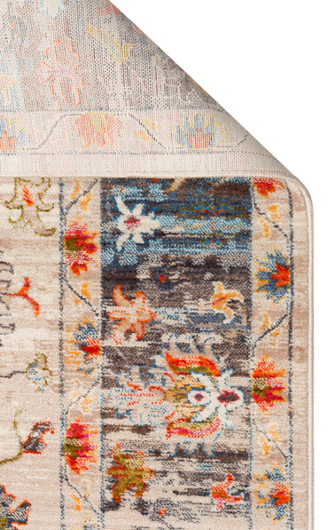 PTA 19 BEIGE MULTY  - PIETRA - Sıcak Renk Tonlu Etnik Desenli Yumuşak Dokulu Makine Halısı