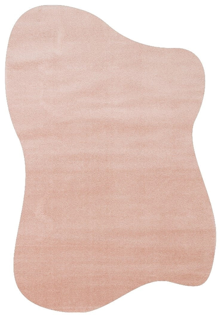 Zen Amorf 01 Pembe Özel Şekilli Kesim Yumuşak Tuşeli Sıkı Dokuma Makine Halısı