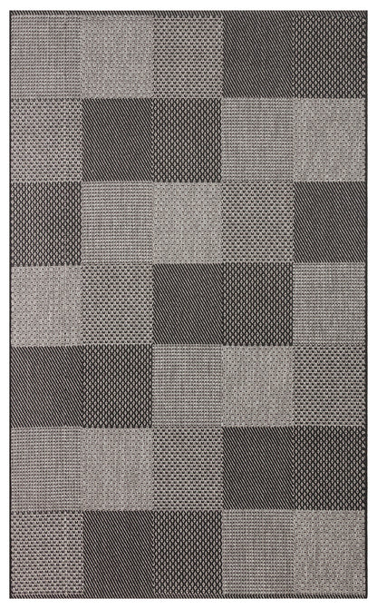 Mono MNO 01 Koyu Gri - Yıkanabilir Kaymaz Kilim Halı