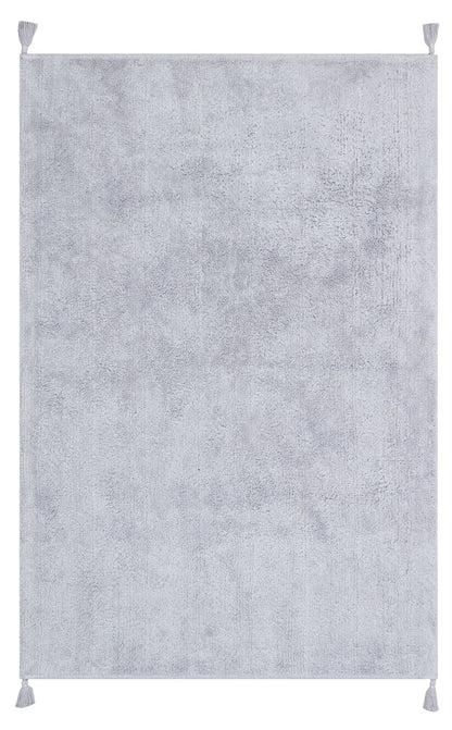 Cotton Boon CBN Plain Gri - Yıkanabilir Kaymaz Naturel Pamuk Bebek Halısı