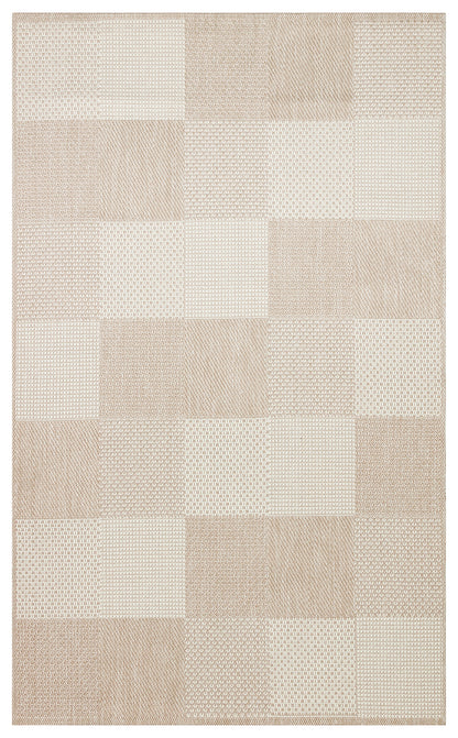 Mono MNO 01 Bej - Yıkanabilir Kaymaz Kilim Halı