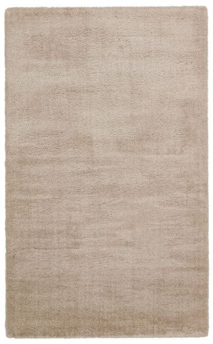 1006 BEIGE  - COMFORT - Kolay Kullanımlı Hav Toz Vermez Yumuşak Dokulu Modern Pofuduk Shaggy Halı