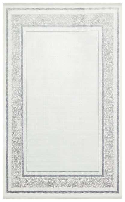 SATEEN ST 102 Gri XW - Hav Toz Vermez Yıkanabilir Kaymaz İnce Dokuma Modern Halı