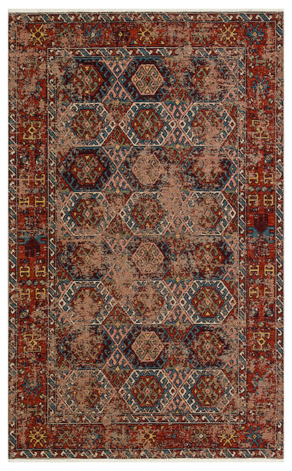 Anadolu Kilim AND 03 MULTY - Yıkanabilir Kaymaz Kilim | Anadolu Desen Kilim