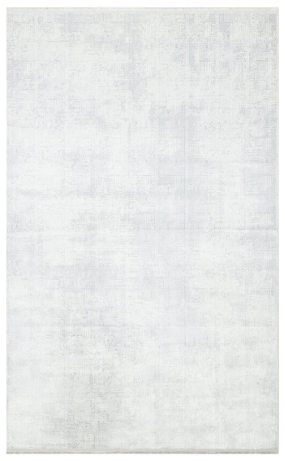 SATEEN ST 109 Krem Gri - Yıkanabilir Kaymaz Tabanlı Hav Vermez Sık Dokuma Modern Halı