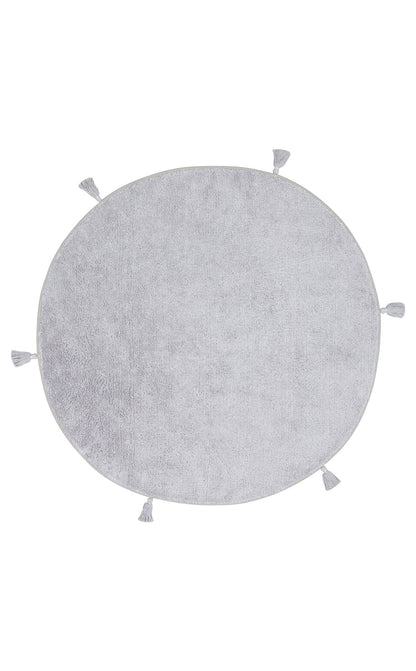 Cotton Boon CBN Plain Gri - Yıkanabilir Kaymaz Naturel Pamuk Bebek Halısı