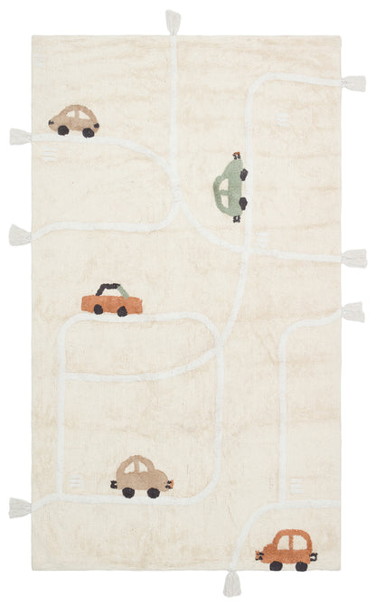 Cotton Boon XXW CBN 09 Çok Renkli - Yıkanabilir Kaymaz Naturel Pamuk Bebek Halısı