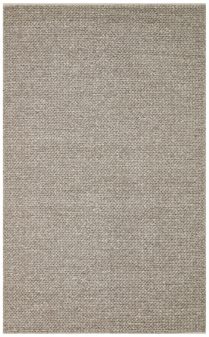 BASKETWEAVE BROWN  - JADE - Naturel Kazak Örgü Desenli El Dokuma Örgü Halı