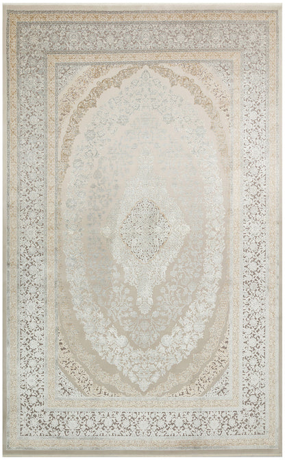 MHL 08 CREAM GREY  - MAHAL - Klasik Desenli Yüksek Kalite Sık Dokuma Salon Halısı