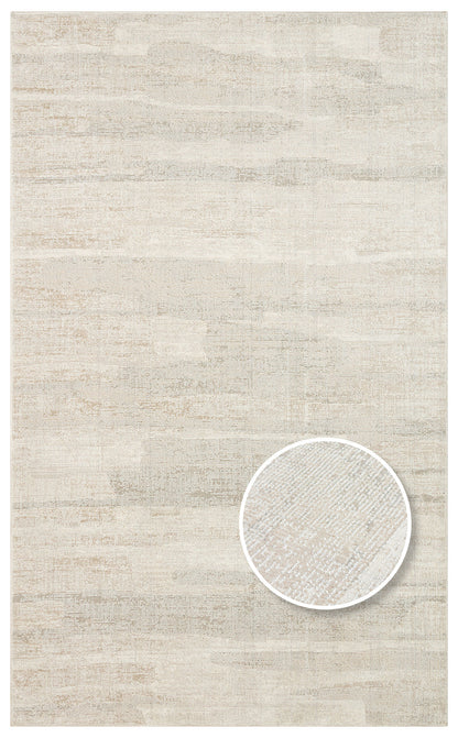 Kalahari KLH 01 Gri Bej - Modern Gri Düz Desenli Salon Halısı