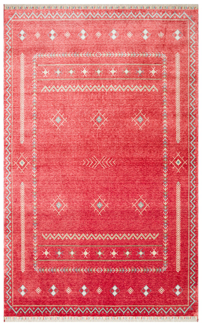 ZR 20 RED MULTY  - ZARA - Otantik Desenli El Emeği ile Üretilen Modern Uşak Halısı