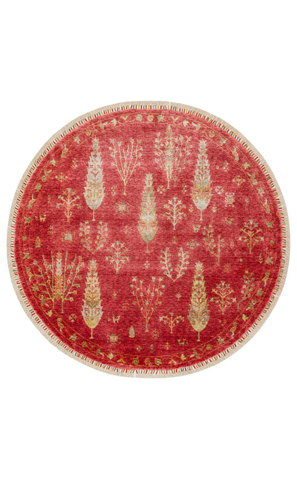 ZR 08 RED AUTUMN Q  - ZARA - Otantik Desenli, Özel Tezgahlarda Üretilen Modern Uşak Halısı