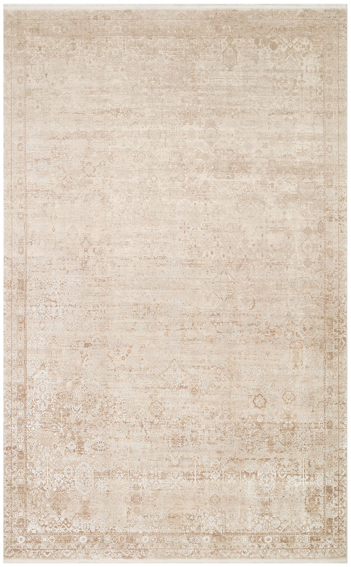 FRESCO XW FS 31 Krem - Işıltılı Dokuma Bambu Viskon Salon Halısı