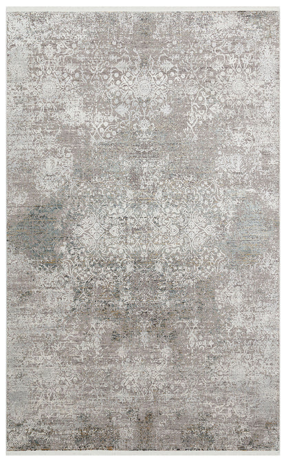 FRESCO XW FS 10 Gri - Işıltılı Dokuma Bambu Viskon Salon Halısı