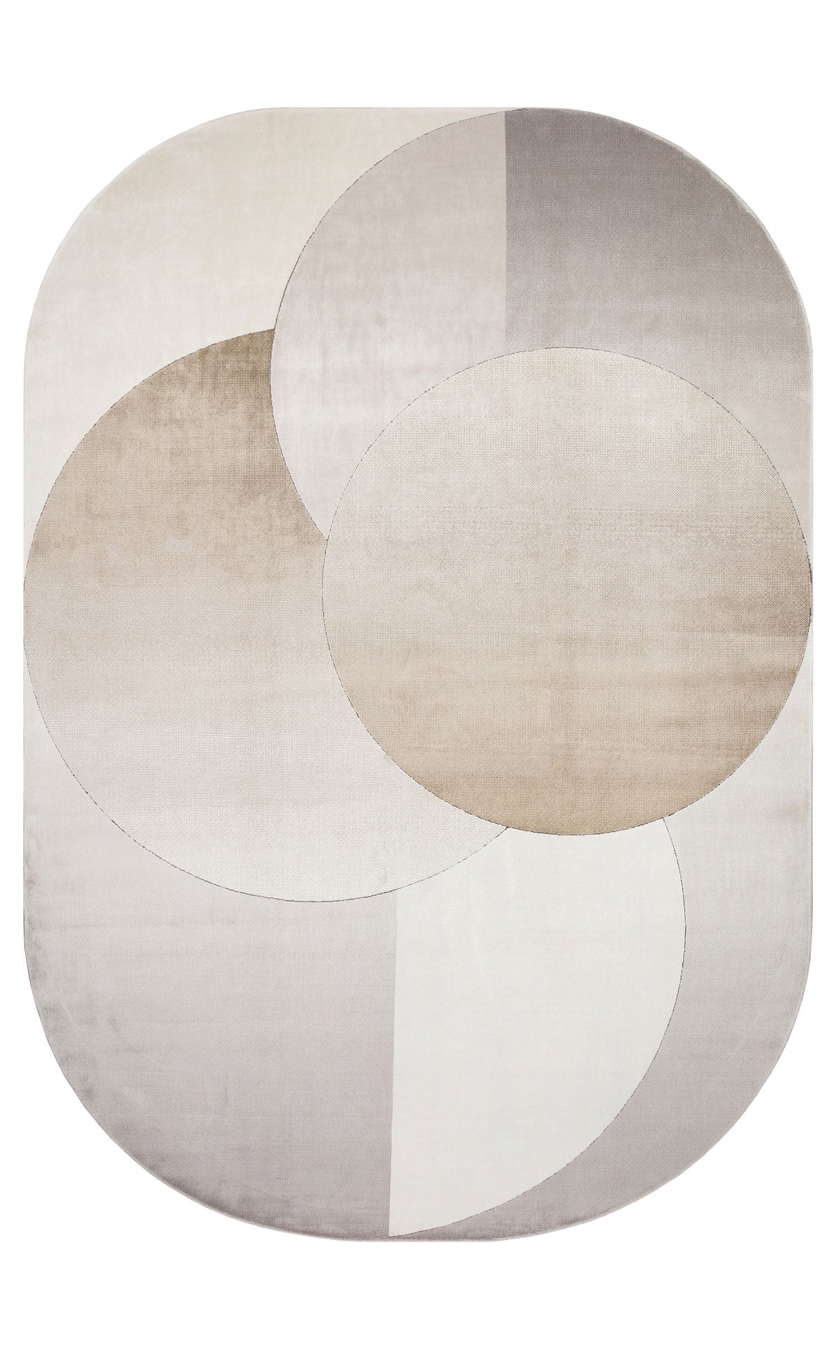 MRN 06 CREAM GOLD  - MERANO - Geometrik Desenli Yüksek Kalite Sık Dokuma Salon Halısı