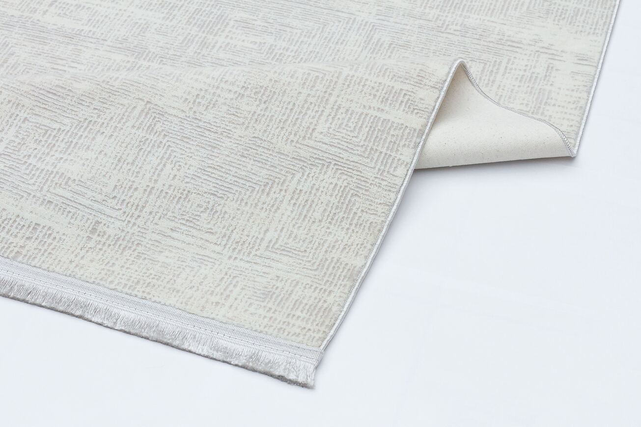 Riena 1171 Beyaz - Akrilik Polyester Halı | Kaymaz Tabanlı Dekoratif Halı