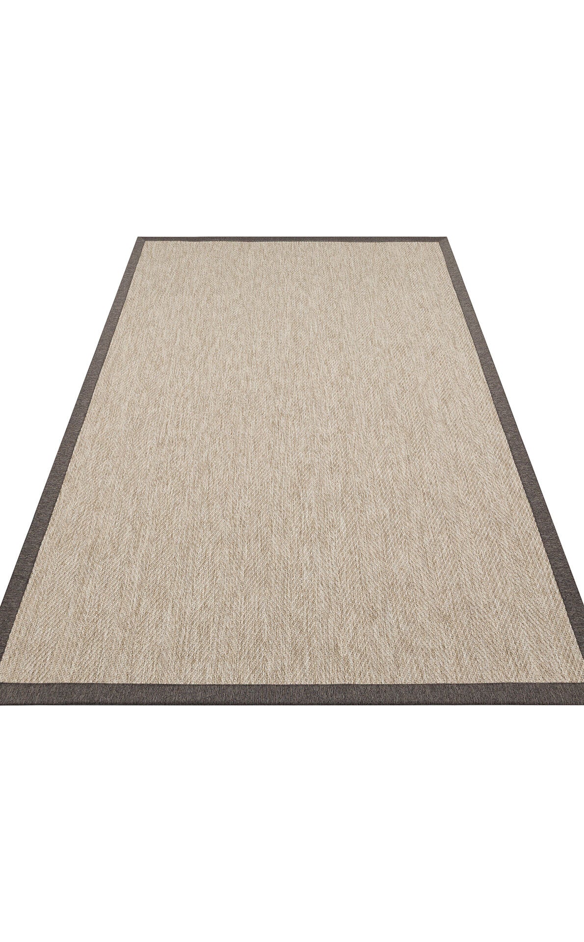  VENTURA SISAL VNT 2704 L.Bej BDR Dark Mix   İç ve Dış Mekan Kullanımına Uygun Hav Vermeyen Kolay Temizlenebilir Bordürlü Sisal Görünümlü Halı