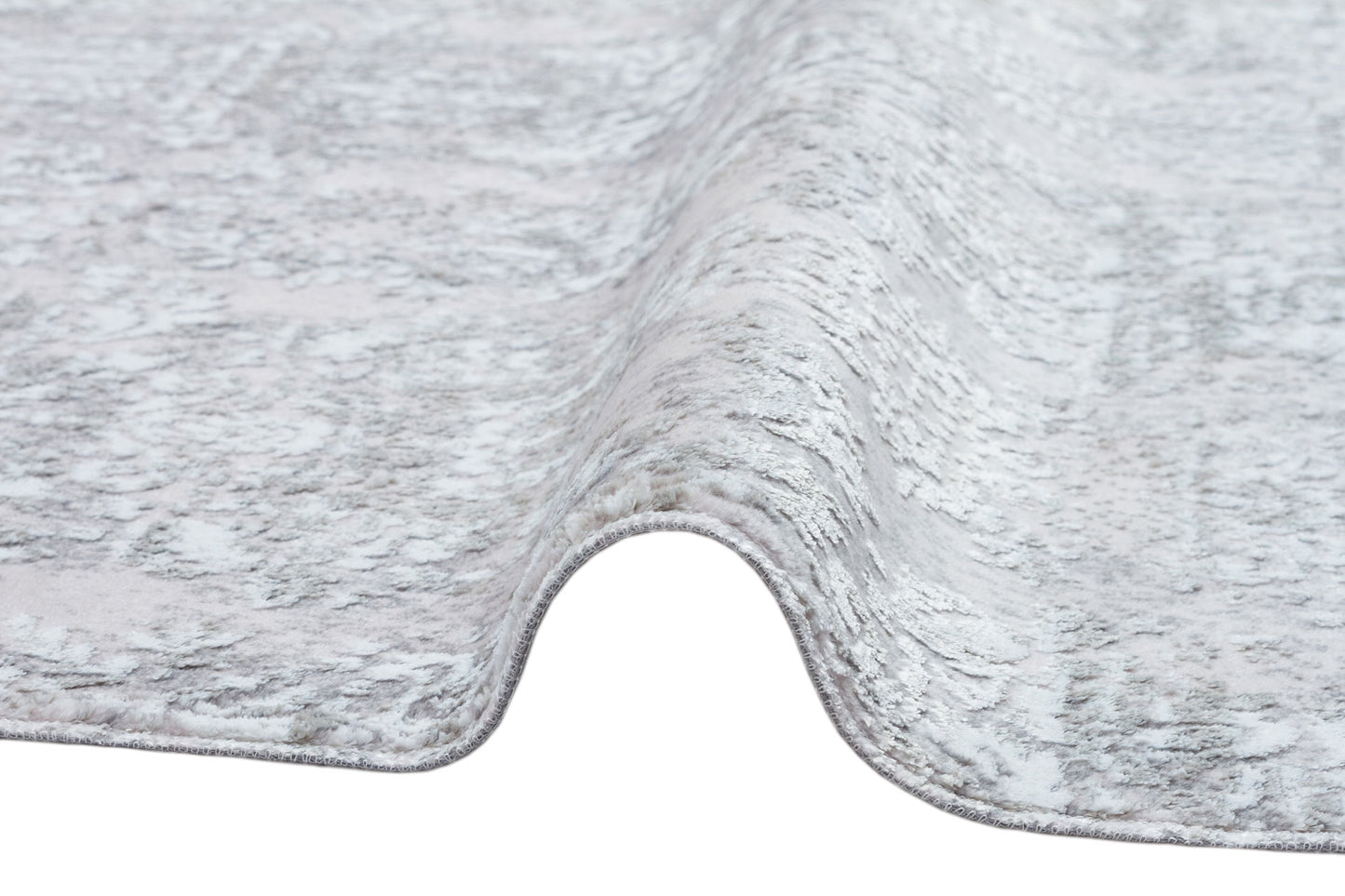 ST 06 GREY XW  - SATEEN - Hav Toz Vermez Yıkanabilir Kaymaz İnce Dokuma Modern Halı 