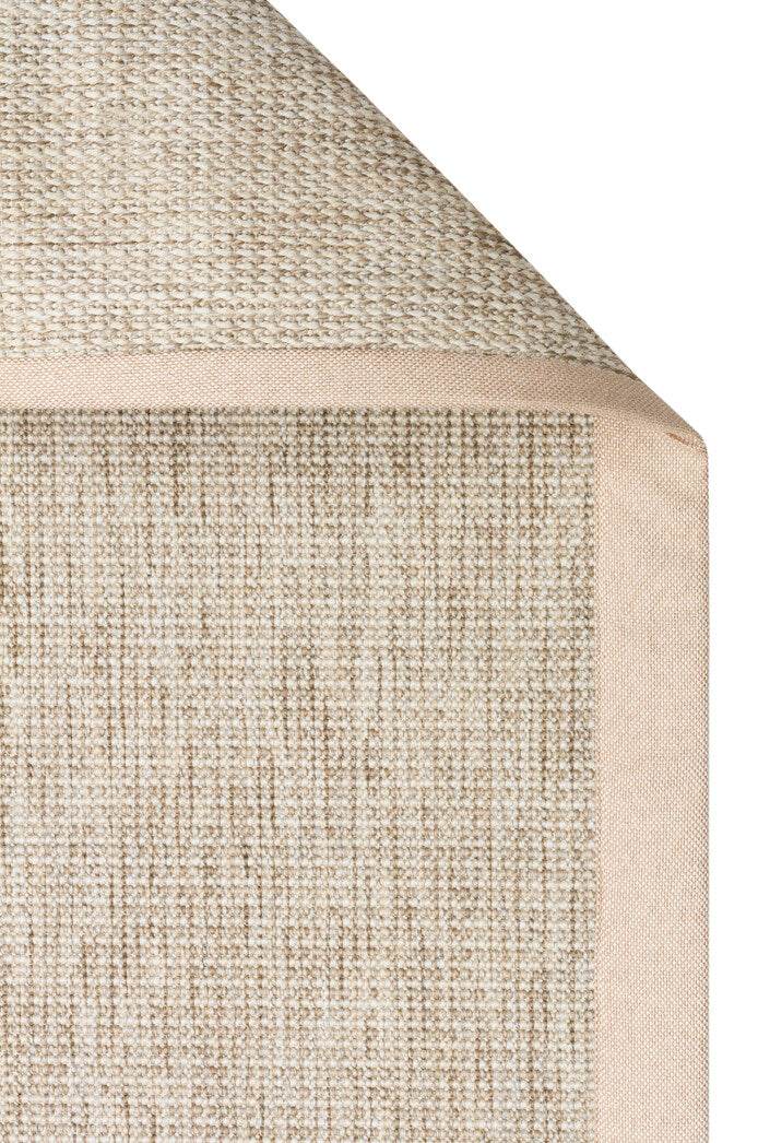 VENTURA SISAL VNT 2703 L.Bej BDR Bej  İç ve Dış Mekan Kullanımına Uygun Hav Vermeyen Kolay Temizlenebilir Bordürlü Sisal Görünümlü Halı