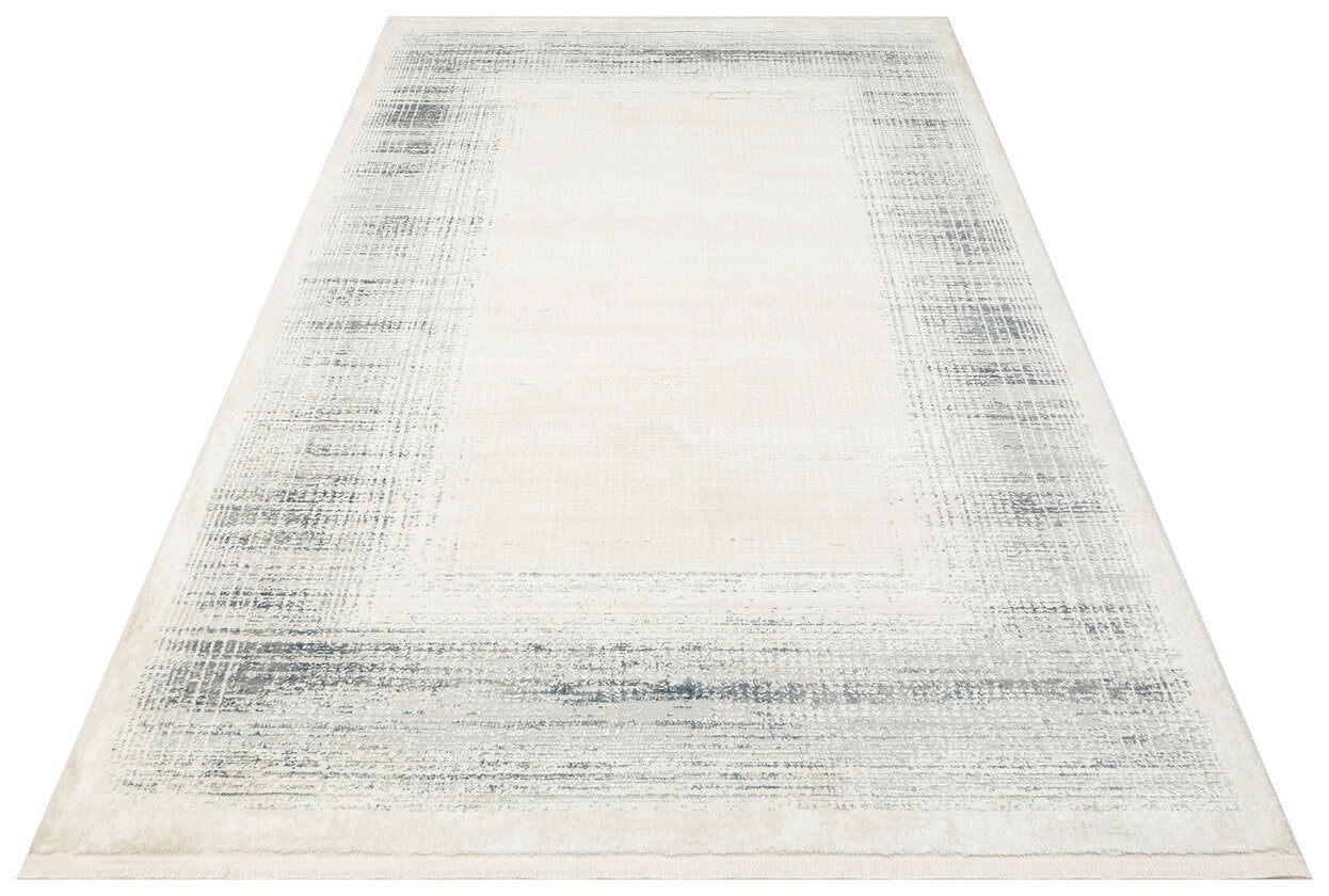 LGS 08 CREAM SILVER XW  - LAGOS XW - Hav Toz Vermez Eskitme Desenli Modern Makine Halısı