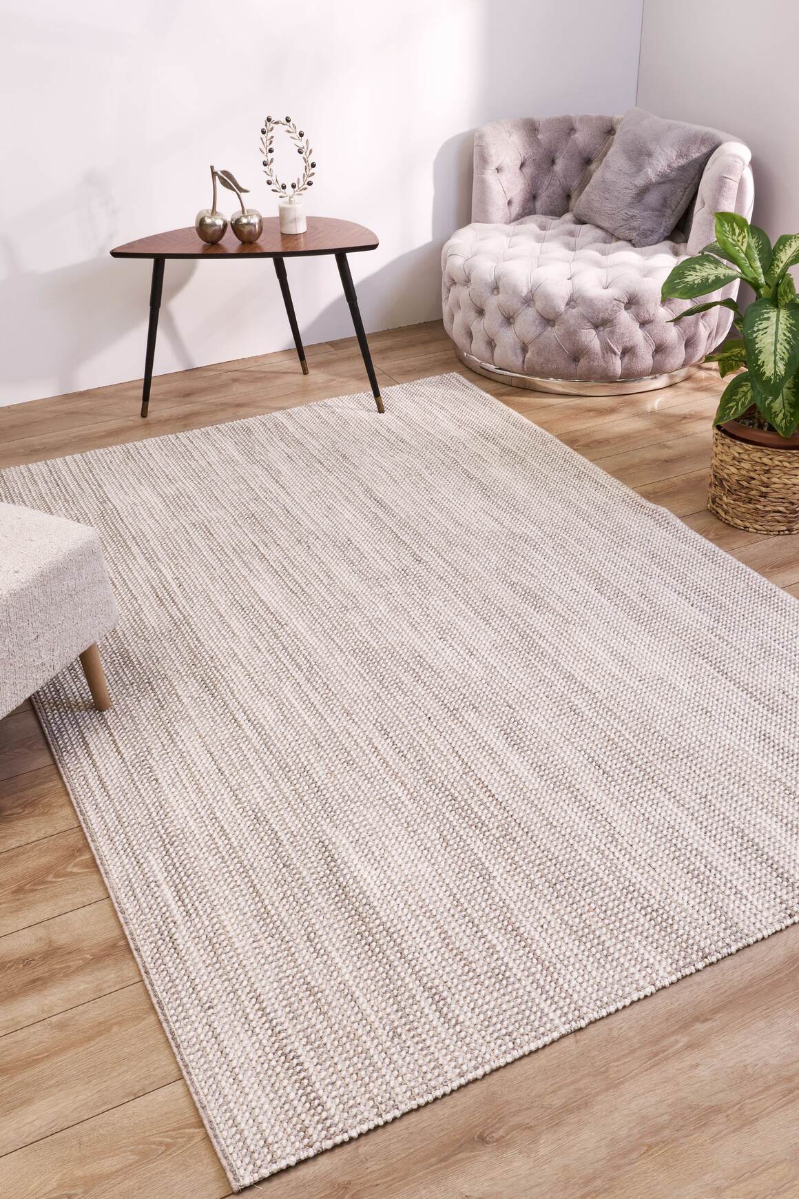 Gala 2201 Gri - Modern Bukle Halı Salon Halısı