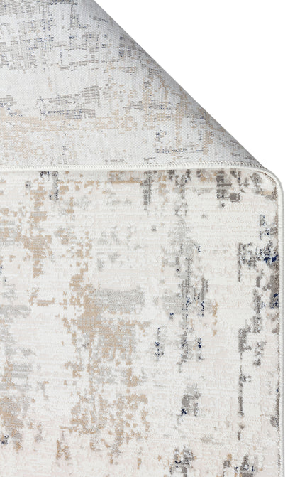 Padona PDN 07 Krem Bej - Extra Yumuşak Dokulu Sık Dokuma Modern Eskitme Desenli Halı