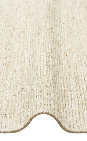 SMK PLAIN IVORY  - SOUMAK - Soumak Örgülü Naturel Kendir Halı