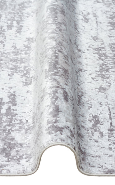 ST 112 GREY  - SATEEN - Yıkanabilir Kaymaz Tabanlı Hav Vermez Sık Dokuma Modern Halı