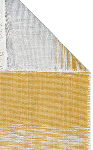 Arya Craft ARC 03 Gri Sarı - Yıkanabilir Çift Taraflı Modern Dokuma Kilim