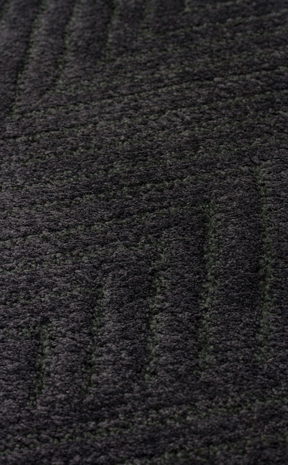 URB 01 BLACK  - URBAN - Etnik Desenlere Sahip Hav Toz Vermez Yumuşak Dokulu Modern Halı