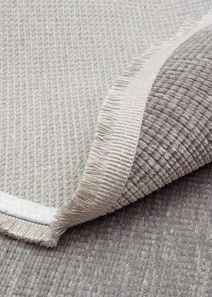 Liza LIZ 01 Gri Q - Düz Pamuk Dokulu Kilim Kaymaz Tabanlı, Yıkanabilir, Uzun Ömürlü Kilim