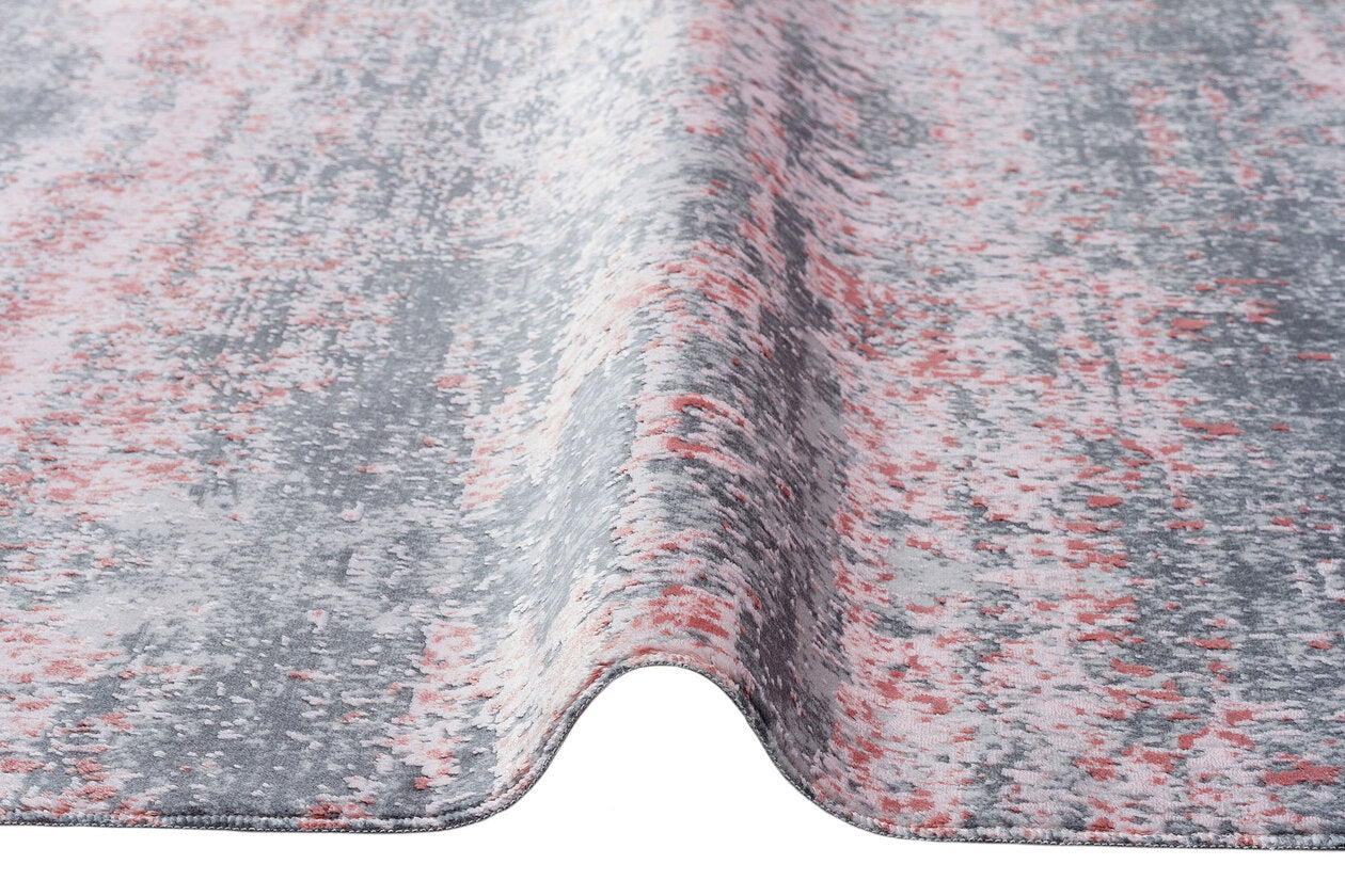 ST 01 PINK XW  - SATEEN - Hav Toz Vermez Yıkanabilir Kaymaz İnce Dokuma Modern Halı 