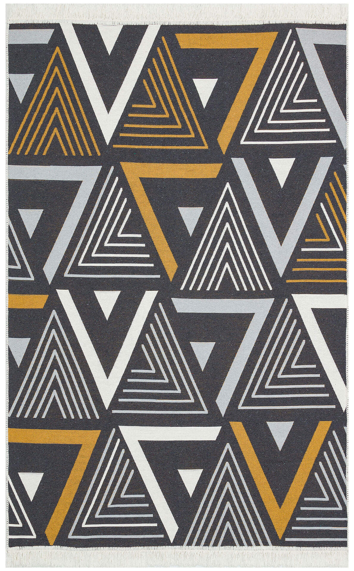 Arya AR 18 Sarı Gri -Yıkanabilir Çift Taraflı Modern Dokuma Kilim