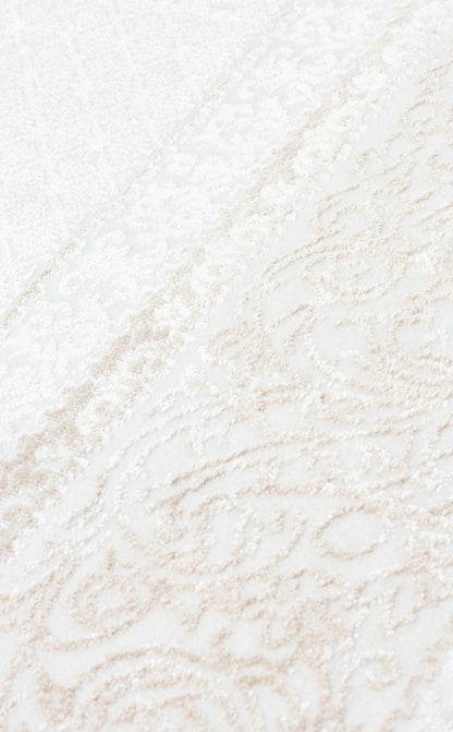 ST 102 BEIGE XW  - SATEEN - Hav Toz Vermez Yıkanabilir Kaymaz İnce Dokuma Modern Halı 