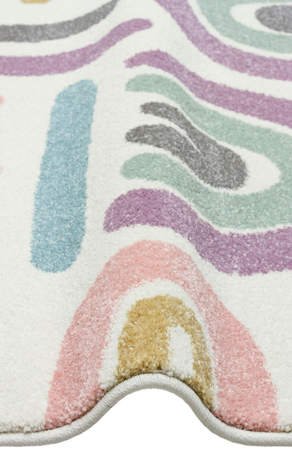 Kids KDS 20 Pastel - Yumuşak Dokulu Hav Toz Vermez Çocuk Halısı