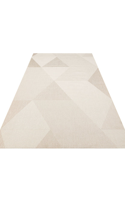 Mono MNO 03 Bej - Yıkanabilir Kaymaz Kilim Halı