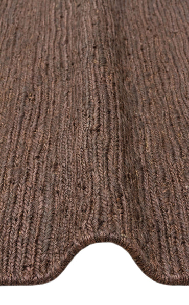 SMK PLAIN BROWN  - SOUMAK - Soumak Örgülü Naturel Kendir Halı