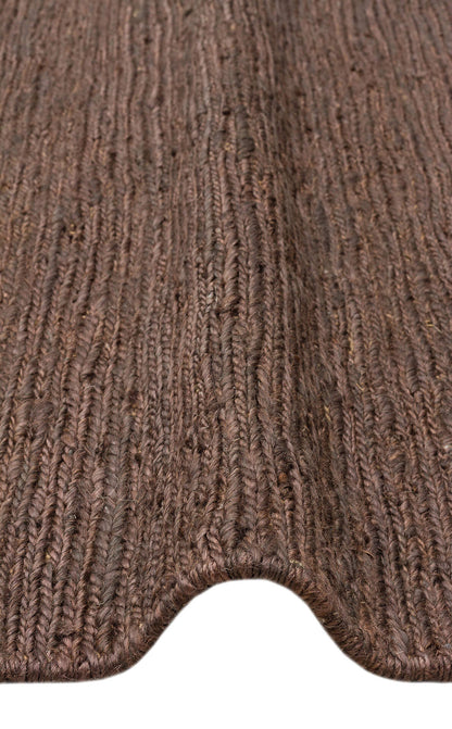 SMK PLAIN BROWN  - SOUMAK - Soumak Örgülü Naturel Kendir Halı