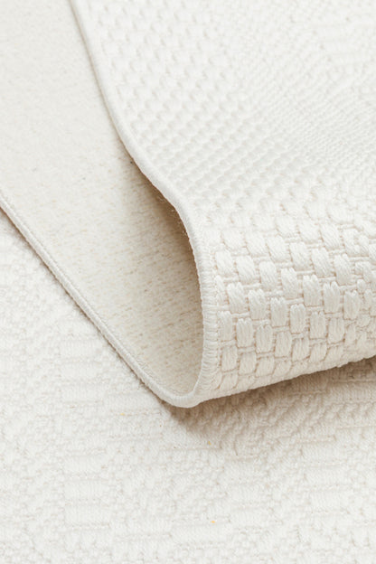 Mono MNO LUX 02 Beyaz -Yıkanabilir Kaymaz Kilim Halı