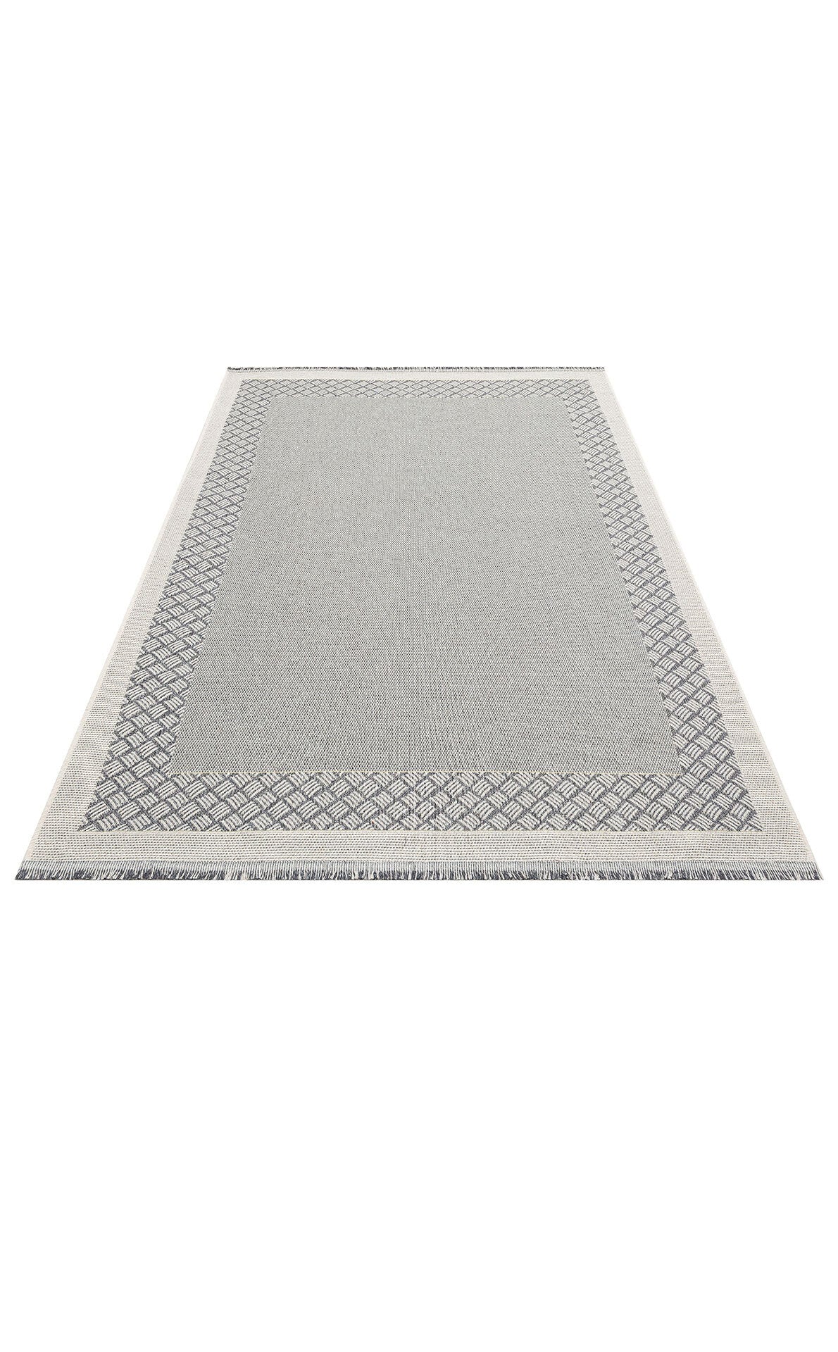 PNM 02 GREY  - PANAMA - Natural Yıkanabilir Kaymaz Tabanlı Tok Dokuma Kilim