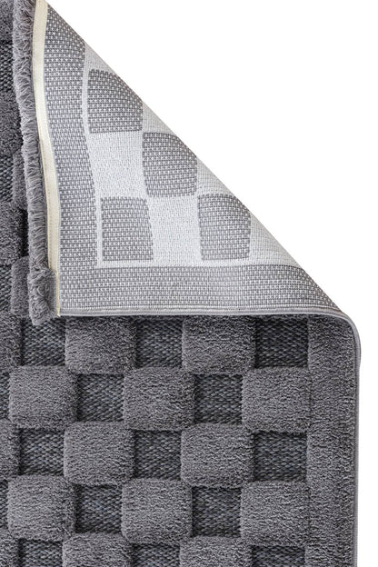 Orion 4214 Antrasit - Dokuma Halı | Flat Cut Desenli Salon Halısı