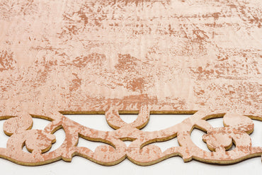 BNC 05 BEIGE COPPER  - BIANCA - Klasik Ve Modern İşlemeli ve Oymalı Halı, Bordürlü Suni Deri Halı