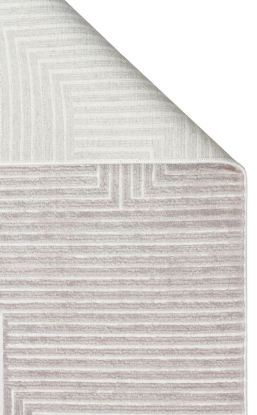 LKY 02 SILVER CREAM  - LYKIA - Sade ve Modern Akrilik Makine Halısı