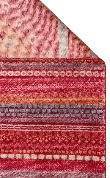 ZR 18 RED MULTY  - ZARA - Otantik Desenli El Emeği Üretilen Modern Uşak Halısı
