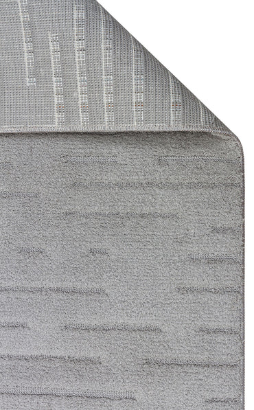 MSR 05 GREY  - MISSORI - Hav Toz Vermez Sade Desenli Yumuşak Dokulu Modern Makine Halısı