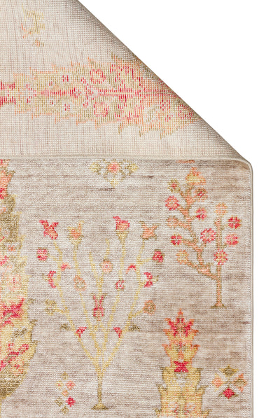 ZR 08 BEIGE AUTUMN  - Otantik Desenli El Emeği ile Özel Tezgahlarda Üretilen Modern Uşak Halısı