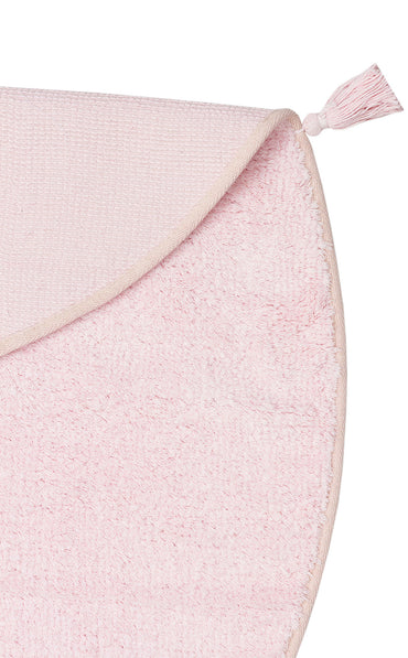 Cotton Boon CBN Plain Pembe Yuvarlak Q120 - Yıkanabilir Kaymaz Naturel Pamuk Bebek Halısı