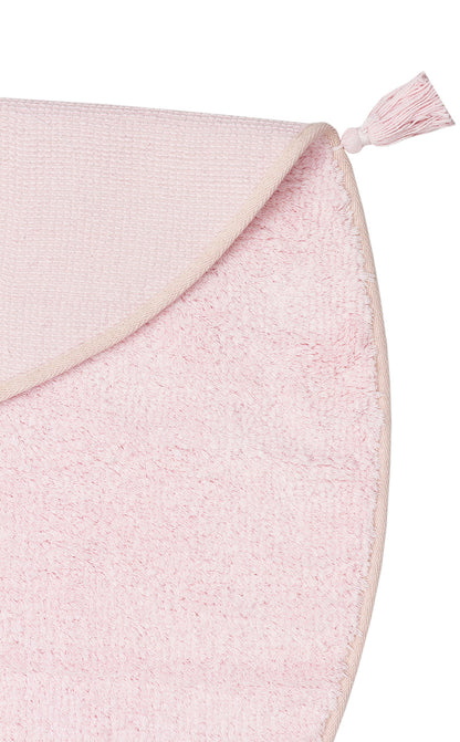 Cotton Boon CBN Plain Pembe Yuvarlak Q120 - Yıkanabilir Kaymaz Naturel Pamuk Bebek Halısı