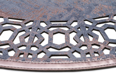 BNC 02 MARINE BRONZE Q  - BIANCA - Klasik Ve Modern İşlemeli ve Oymalı Halı, Bordürlü Suni Deri Halı