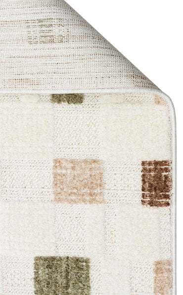 JOY 02 GREEN BEIGE  - JOY - Hav Toz Vermeyen Yumuşak dokulu Modern Makine Halısı